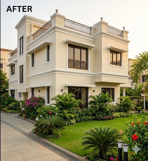 After building painting - Luxury Villa Exterior Painting — Thane by Bhairav Painting Service Mumbai Thane Bhiwandi
