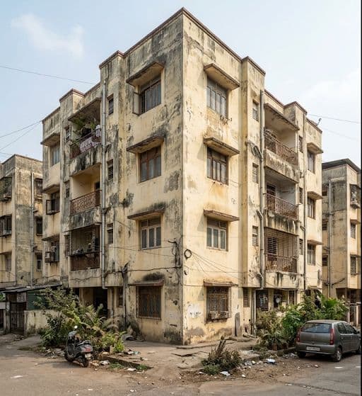 Before building painting - Apartment Exterior Renovation — Kalyan Mumbai Thane Bhiwandi