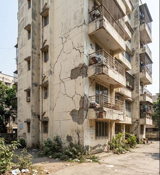 Before building painting - Society Crack Repair & Repainting — Dombivli Mumbai Thane Bhiwandi
