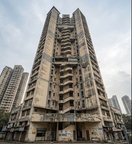 Before building painting - High-Rise Building Exterior — Mumbai Mumbai Thane Bhiwandi