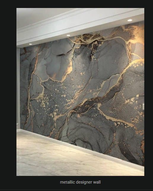 Metallic Designer Wall - Designer Wall Painting Mumbai Thane Bhiwandi