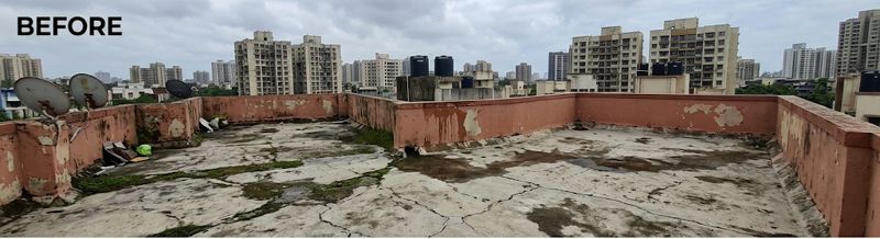 Before waterproofing - Terrace Waterproofing Mumbai Thane Bhiwandi